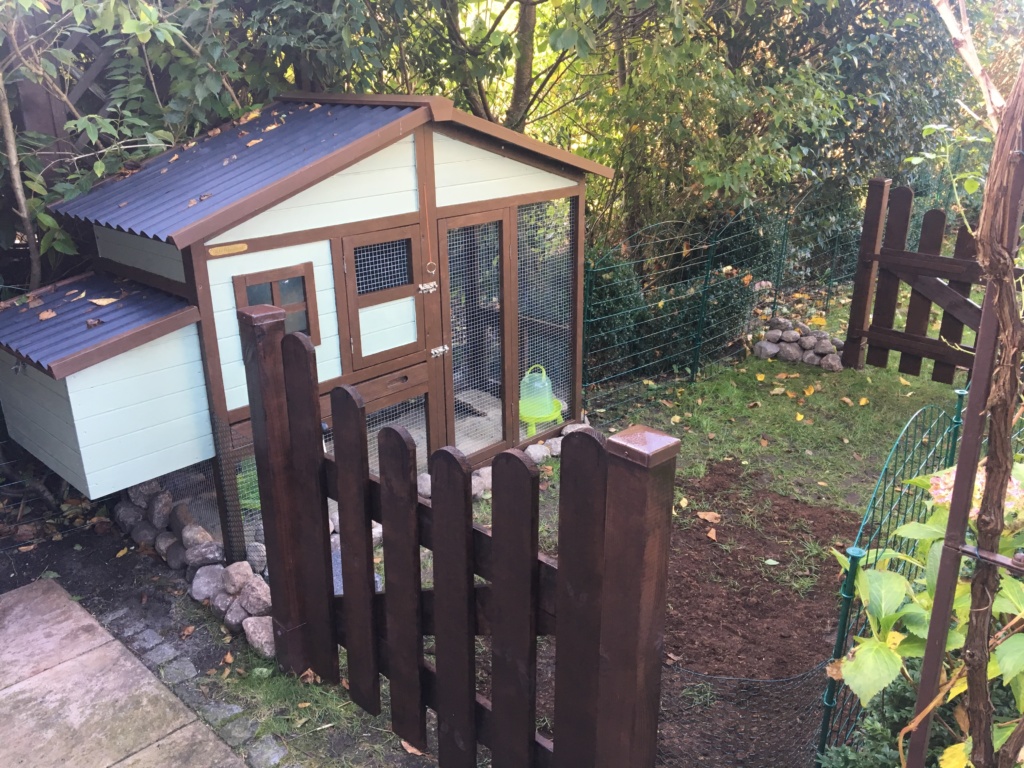 Hühnerstall aus Holz im Garten