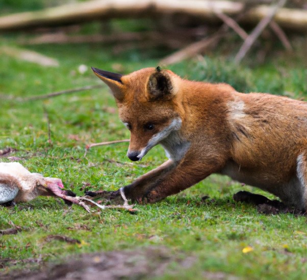Fuchs will Huhn töten